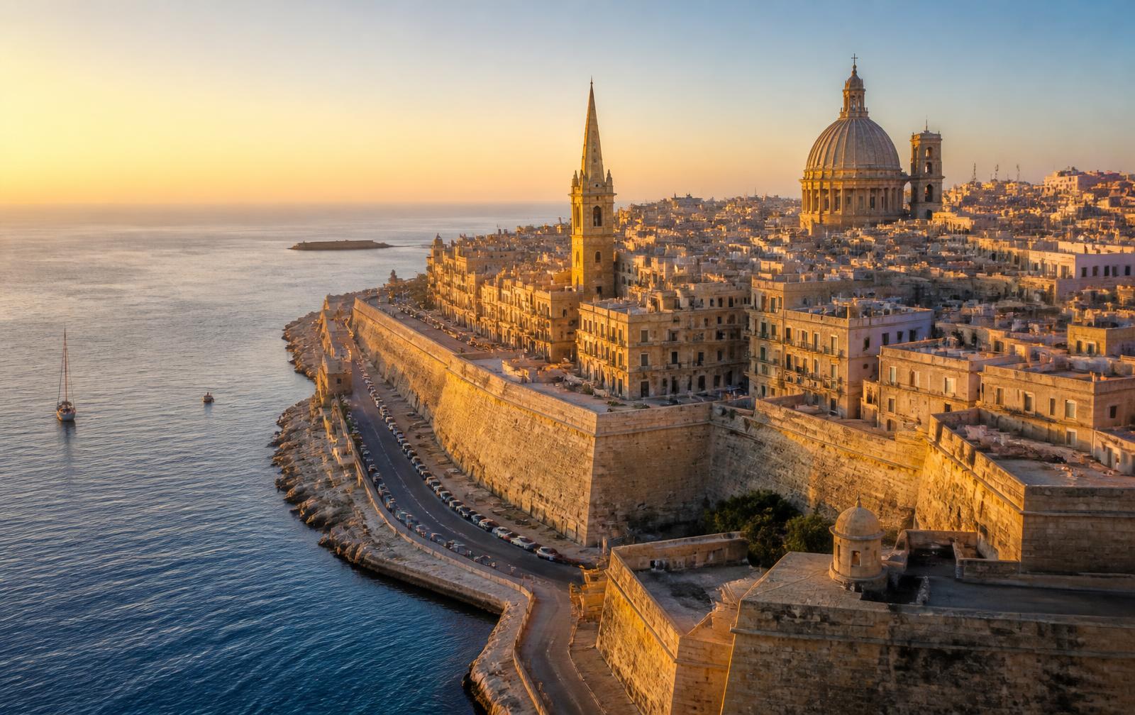 Valletta, Malta at golden hour